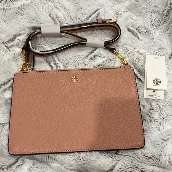 Tory Burch Bags Tory Burch Blake Double Zip Slim Crossbody In Pink
